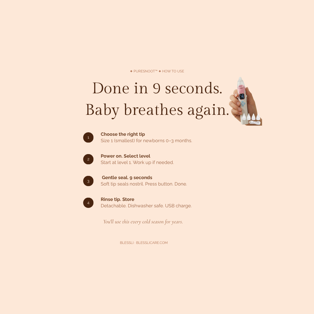 Blessli PureSnoot™ — Baby Nasal Aspirator
