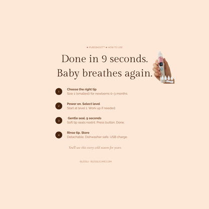Blessli PureSnoot™ — Baby Nasal Aspirator