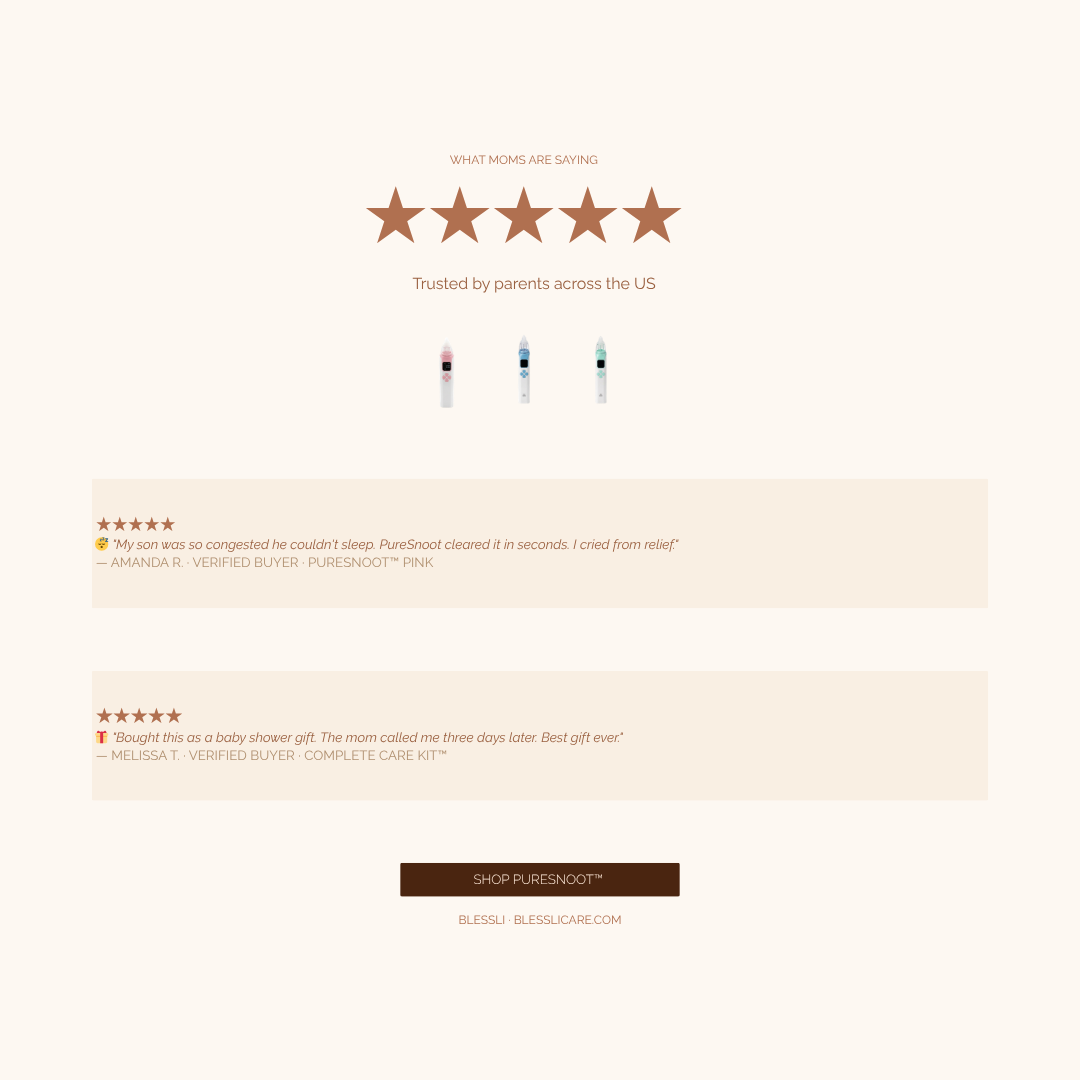 Blessli PureSnoot™ — Baby Nasal Aspirator